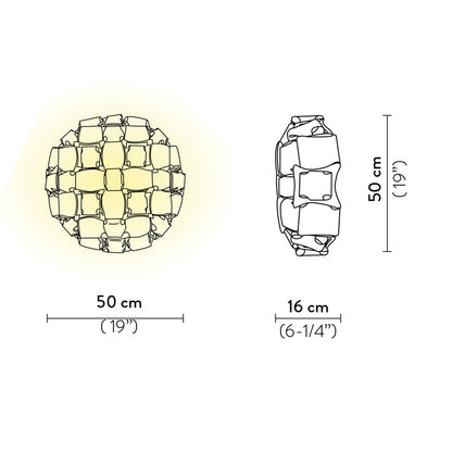 Mida Ceiling / Wall Light - line drawing.