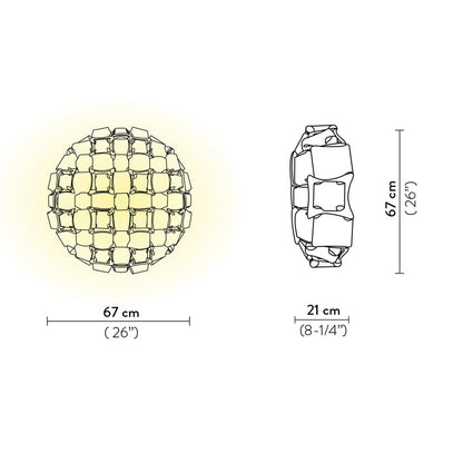 Mida Ceiling / Wall Light - line drawing.