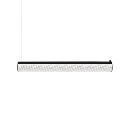 Modula LED Pendant Light in Black/Plissé (Small).