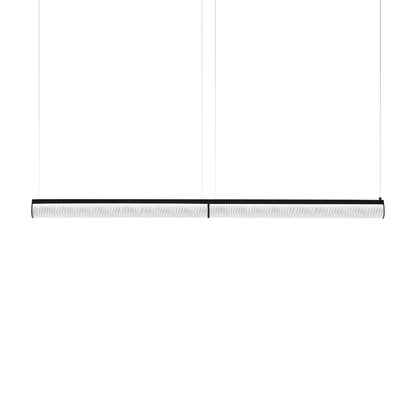 Modula LED Pendant Light in Black/Plissé (Large).