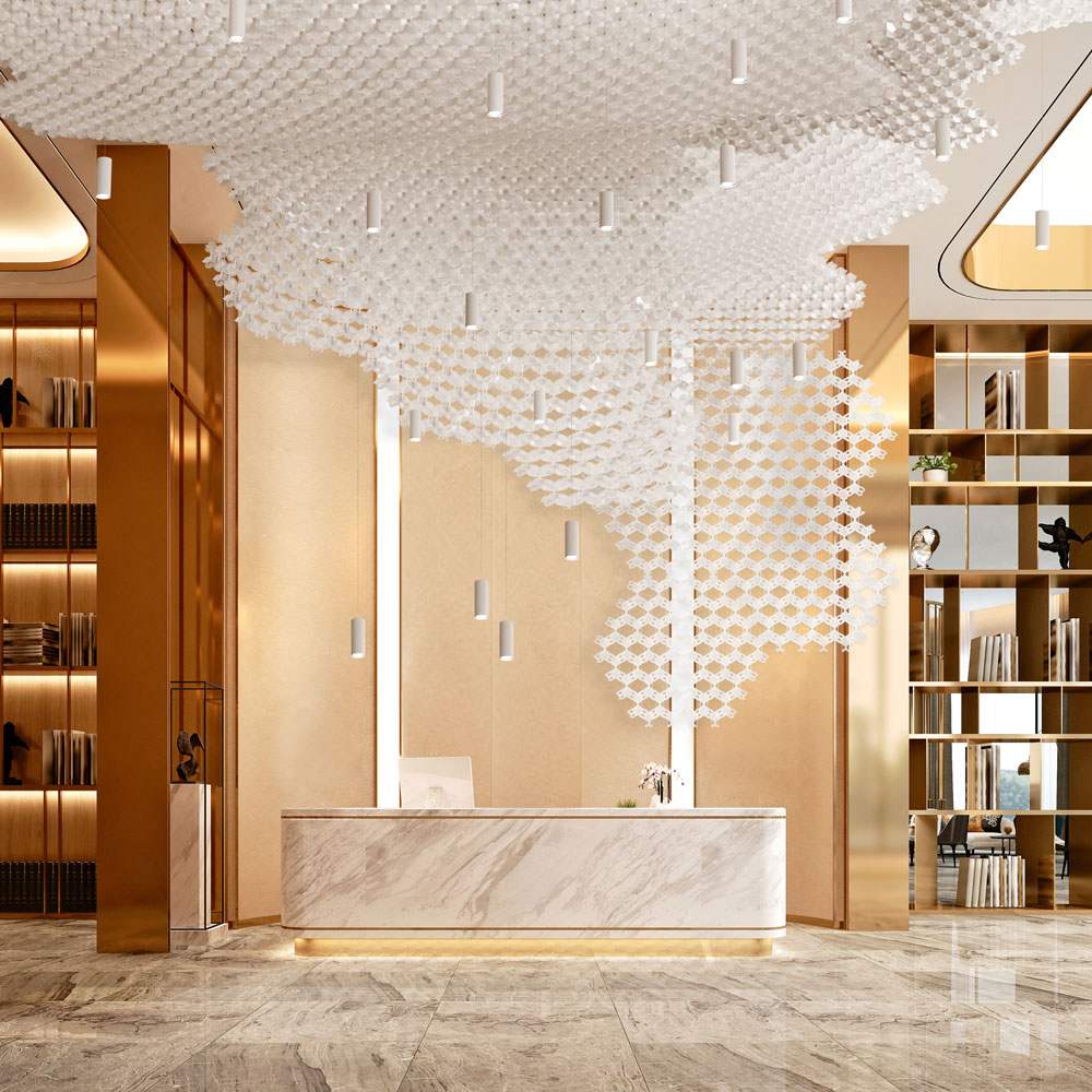 Nuvem LED Spot Light For Nuvem Module Suspension Light in lobby.