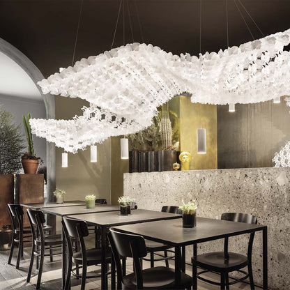 Nuvem LED Spot Light For Nuvem Module Suspension Light in restaurant.