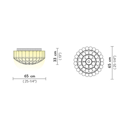 Odeon Ceiling / Wall Light - line drawing.
