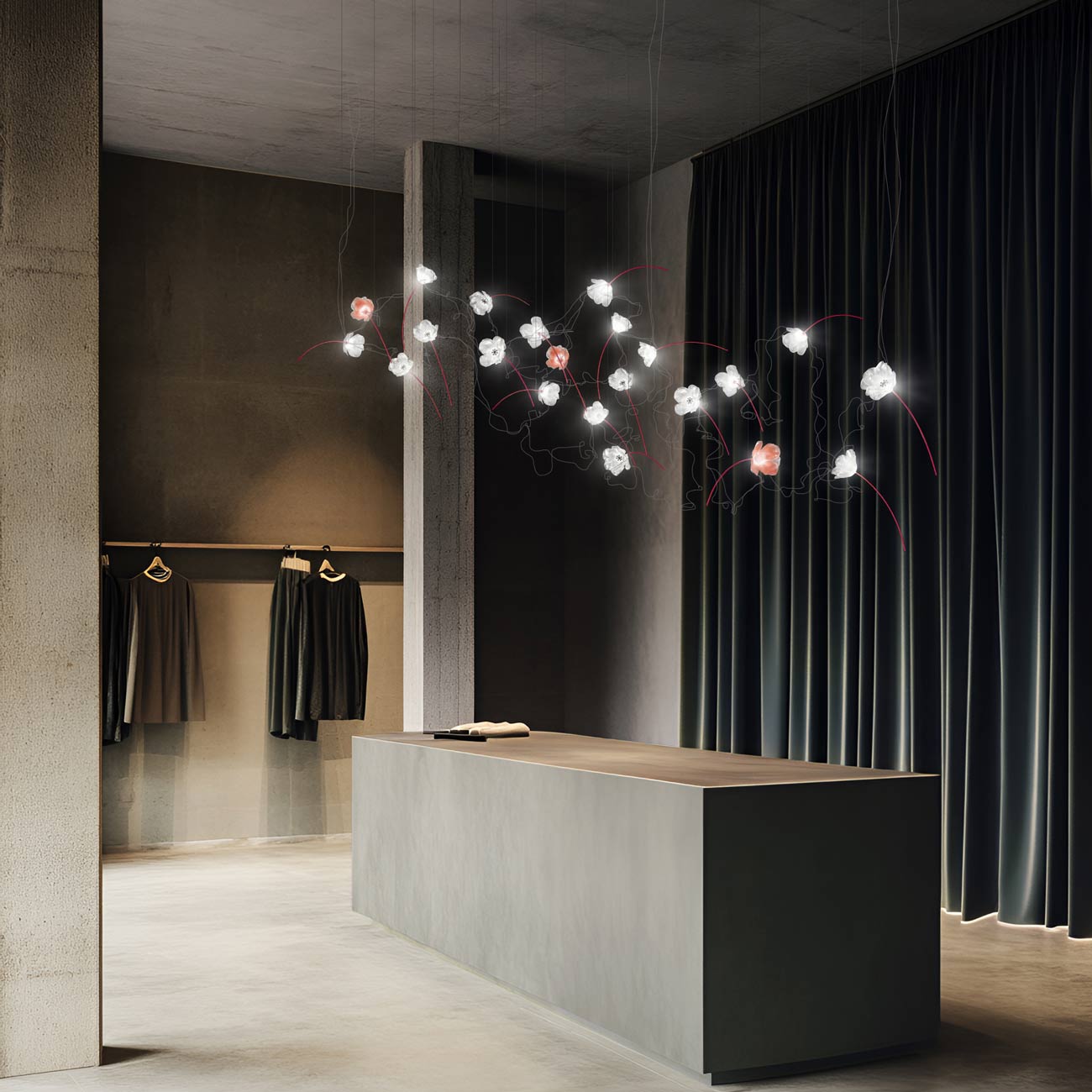 Poppy LED Pendant Light in retail.