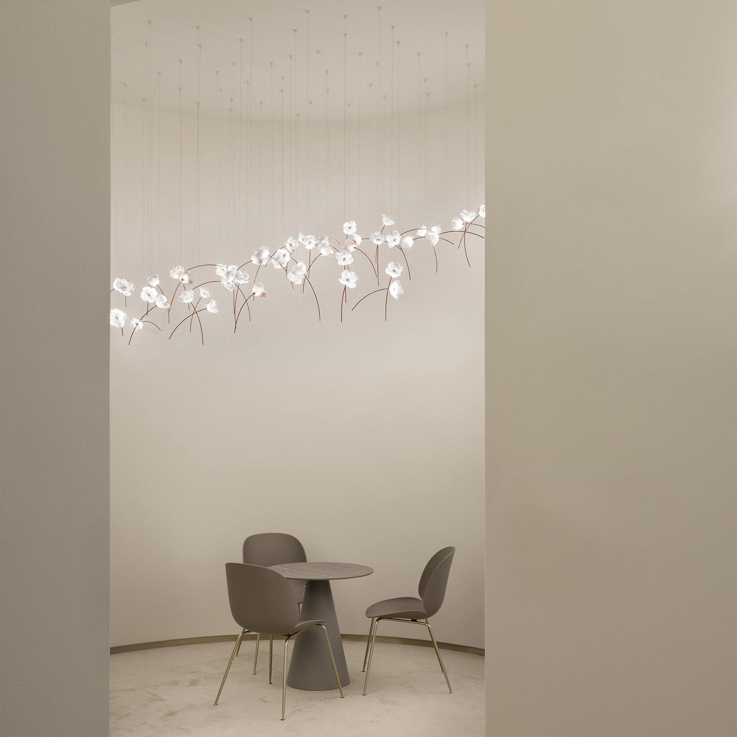Poppy LED Pendant Light in living room.