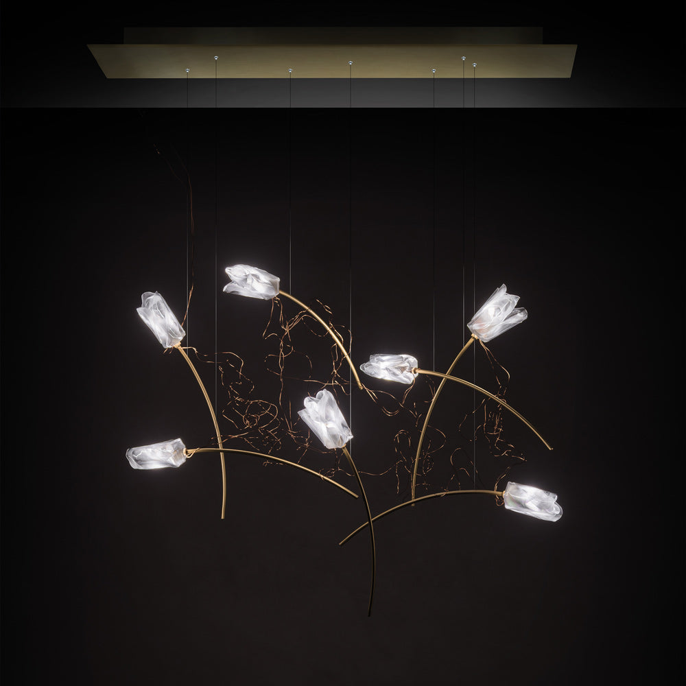 Tulip LED Linear Pendant Light in Detail.