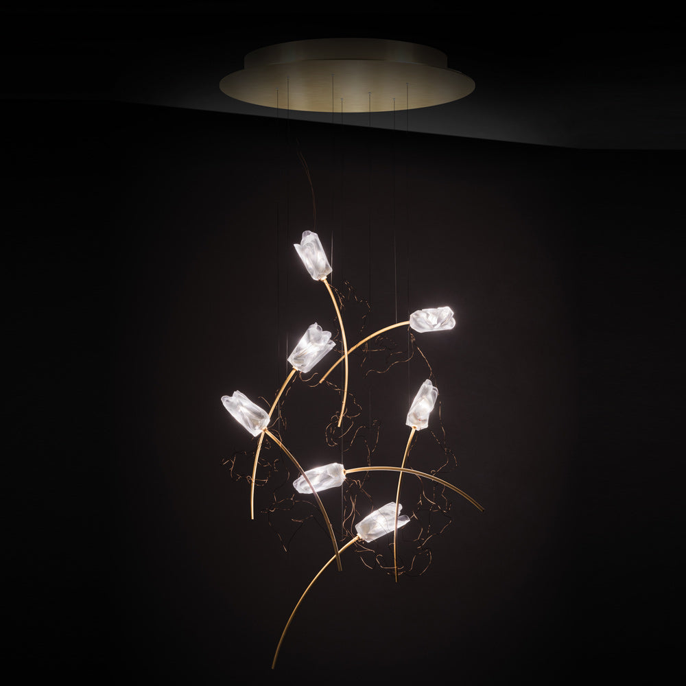 Tulip LED Round Pendant Light in Detail.