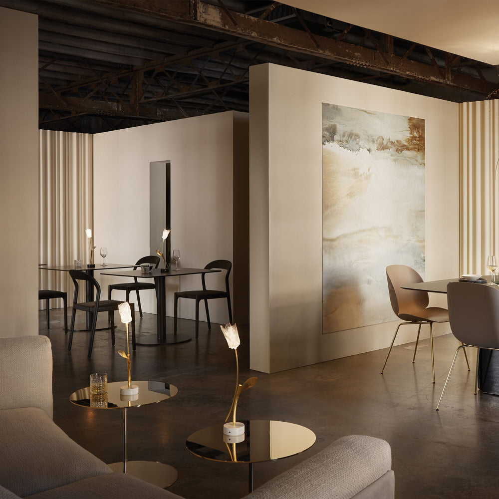 Tulip LED Table Lamp in living room.