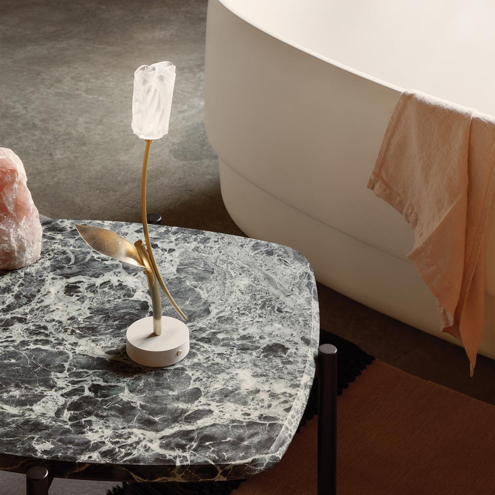 Tulip LED Table Lamp in bathroom.