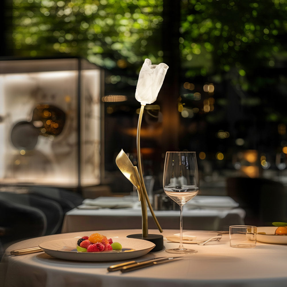Tulip LED Table Lamp in restaurant.