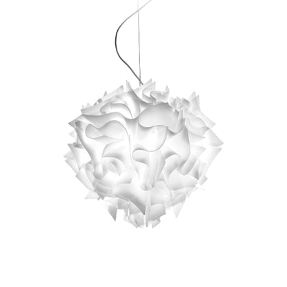 Veli LED Pendant Light in Opal - Transparent Wire (Medium).