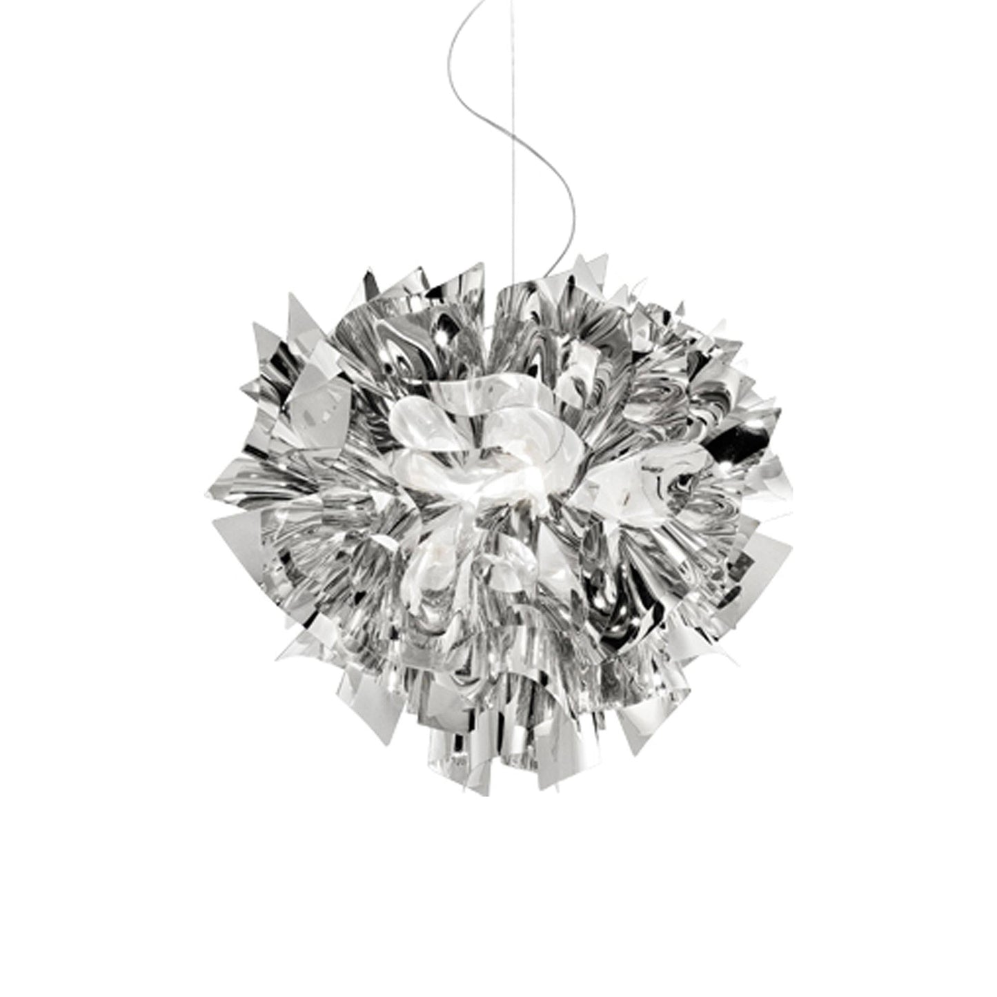 Veli LED Pendant Light in Silver - Transparent Wire (Medium).