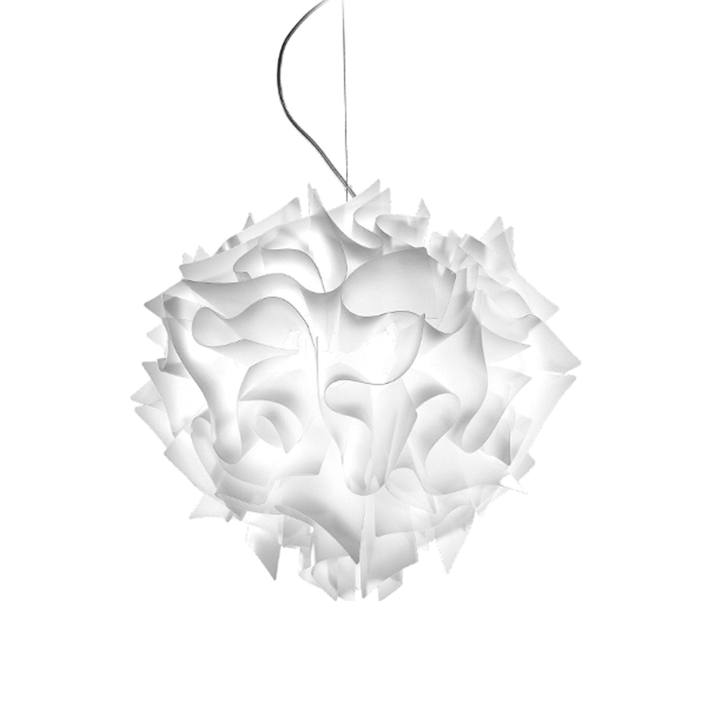 Veli LED Pendant Light in Opal - Transparent Wire (Large).