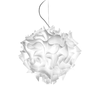 Veli LED Pendant Light in Opal - Transparent Wire (Large).