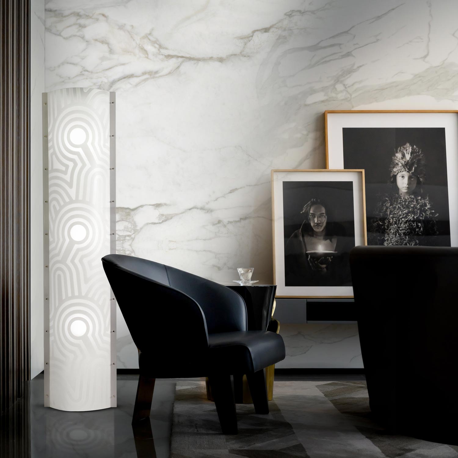 Venti LED Floor Lamp in living room.