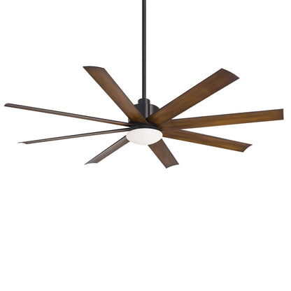 Slipstream Outdoor LED Ceiling Fan in Coal/Distressed Koa.