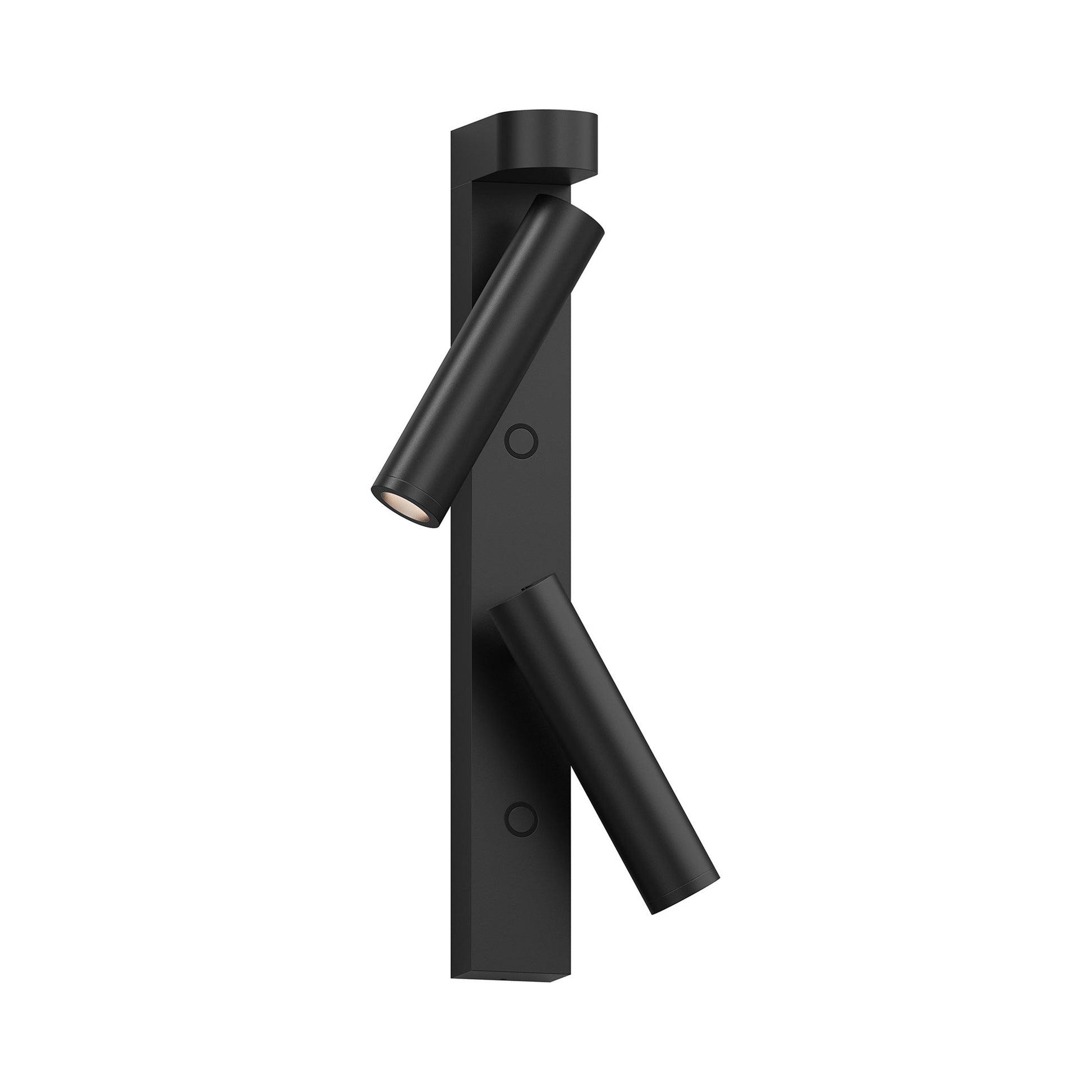 Haim Aimable LED Wall Light in Textured Black (Double/With Uplight).