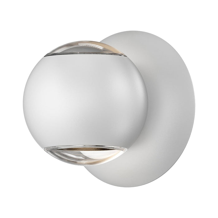 Hemisphere LED Wall Light in Textured White (Two Side).