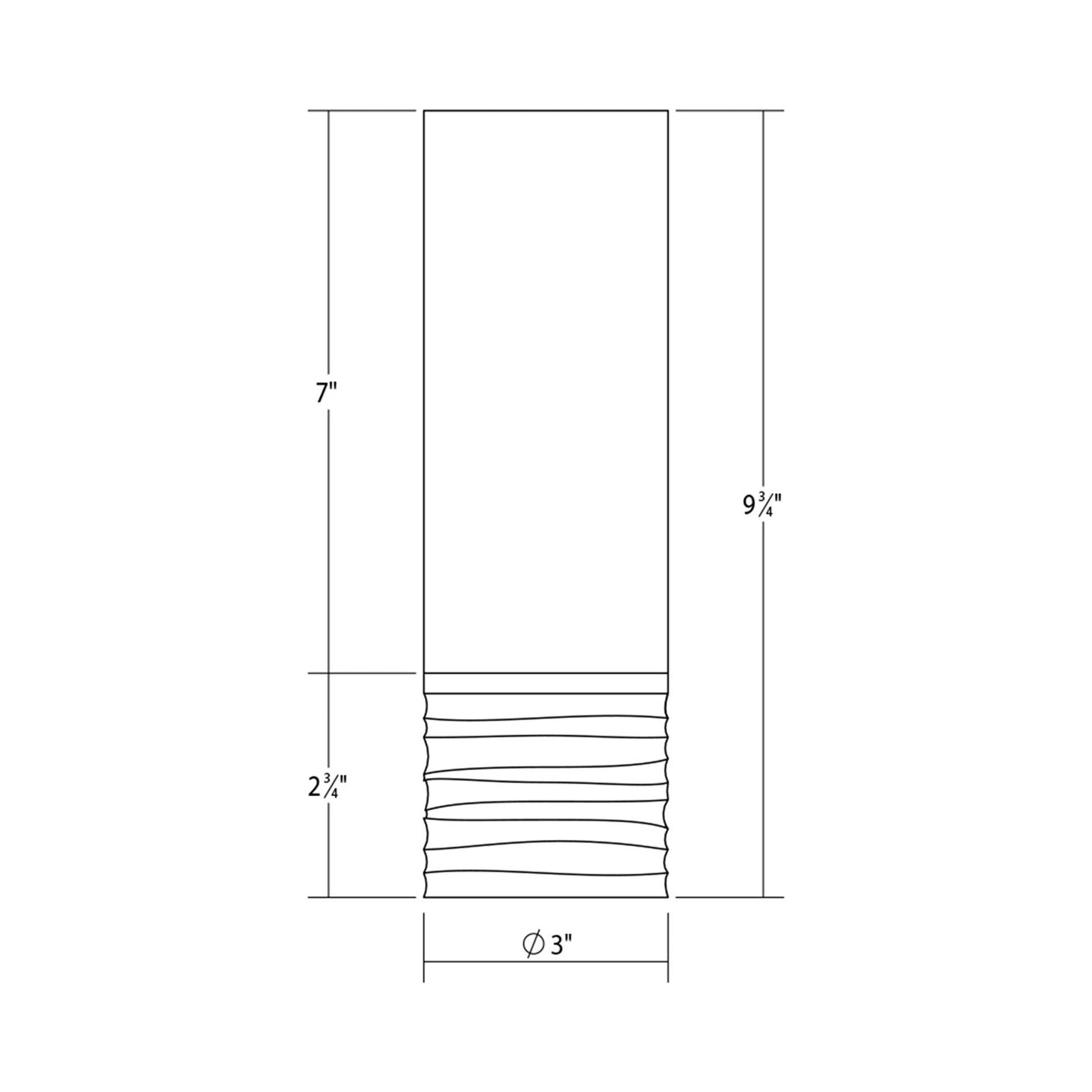ALC™ LED Conduit Flush Mount Ceiling Light - line drawing.