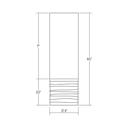 ALC™ LED Conduit Flush Mount Ceiling Light - line drawing.