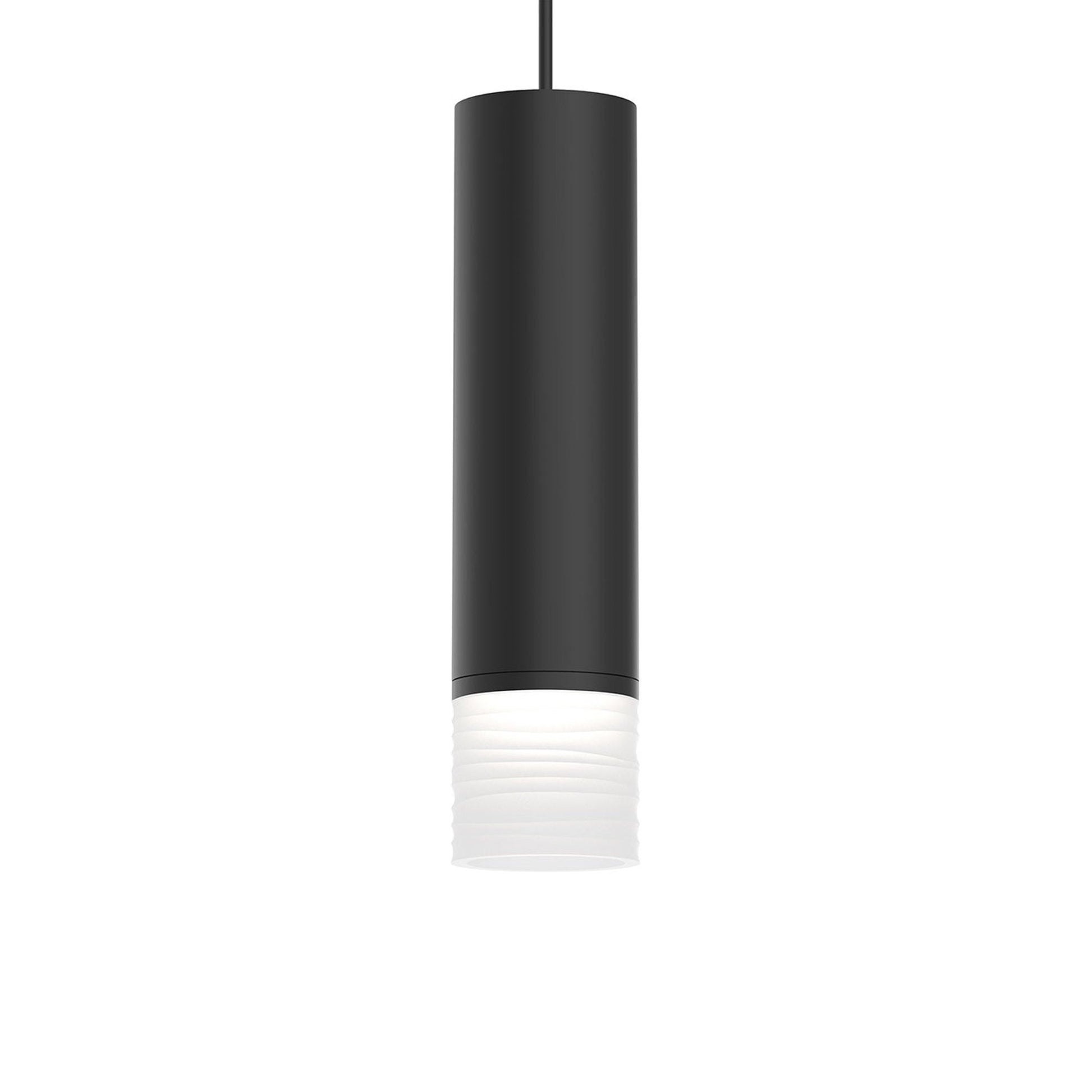 ALC™ LED Pendant Light in Etched Ribbon Glass Trim (3-Inch).