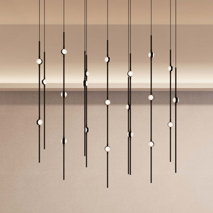 Aries Rectangle LED Pendant Light in Detail.