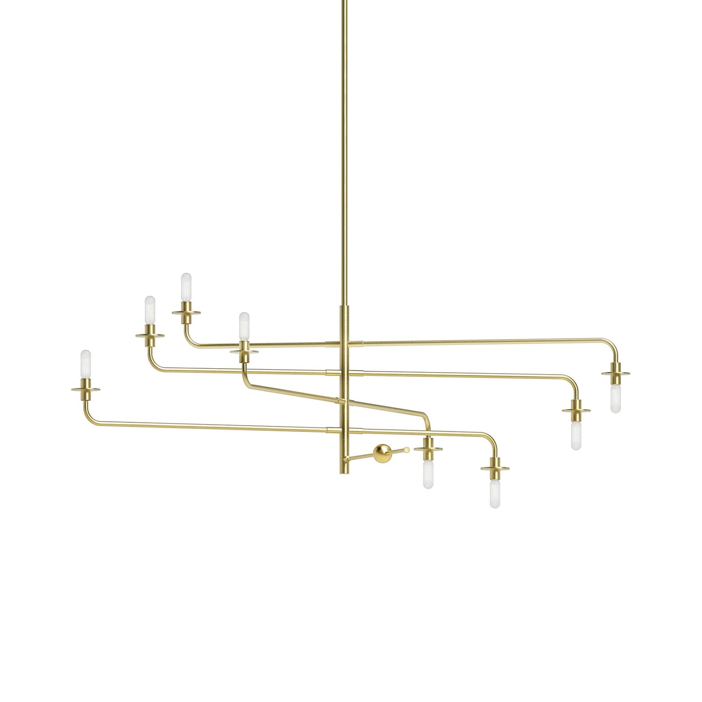 Atelier Pendant Light in Satin Brass (8-Light).