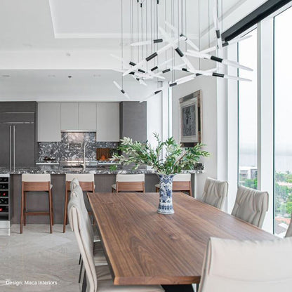 Ballet™ Spreader LED Multi Light Pendant Light in dining room.