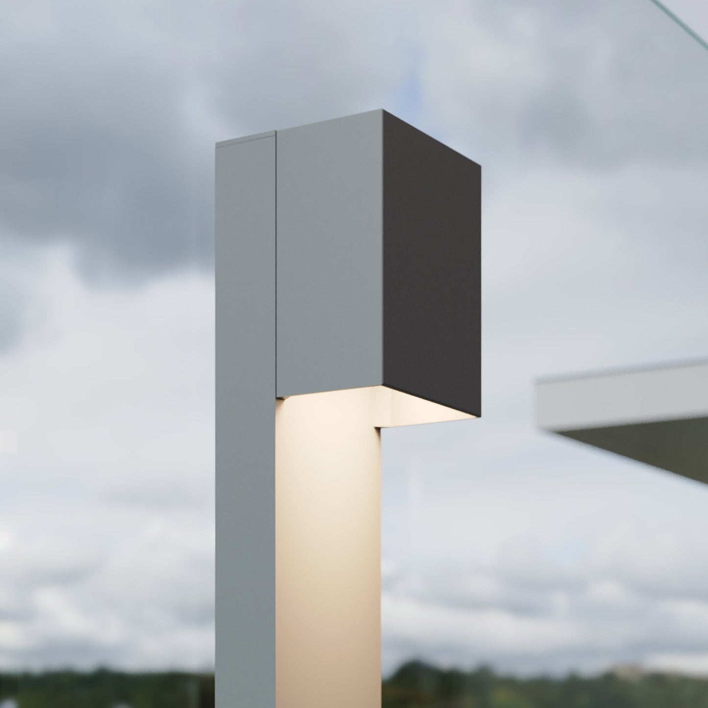 Box LED Bollard Light Outside Area.