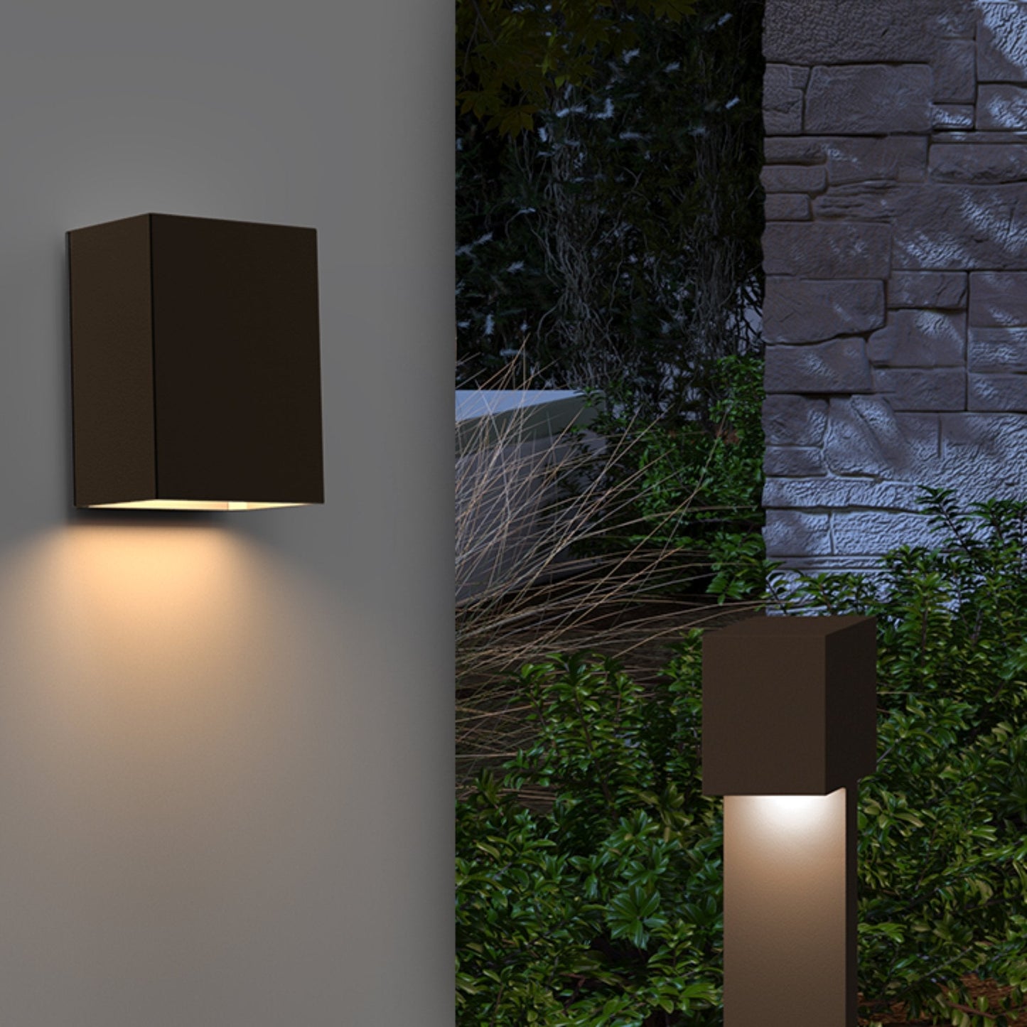 Box Outdoor LED Wall Light Outside Area.