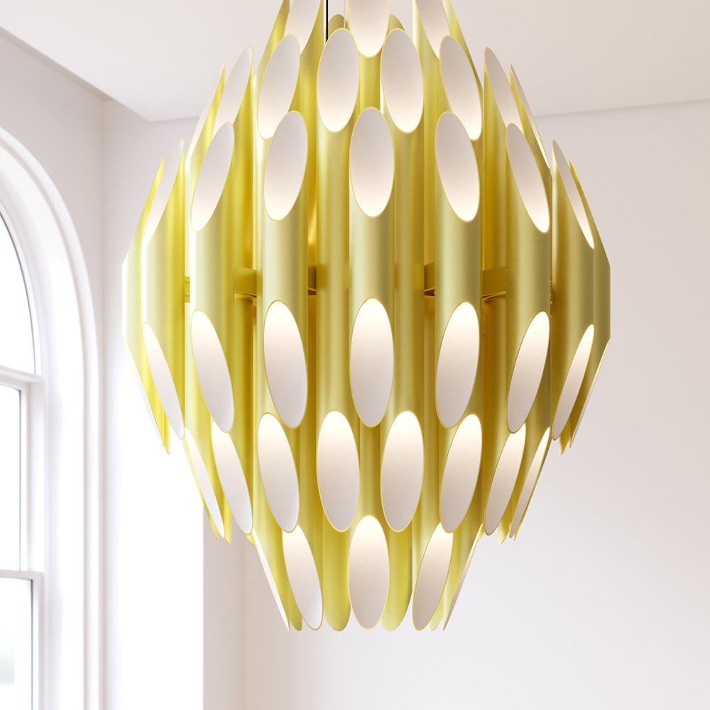 Chimes Tiered LED Pendant Light in Detail.