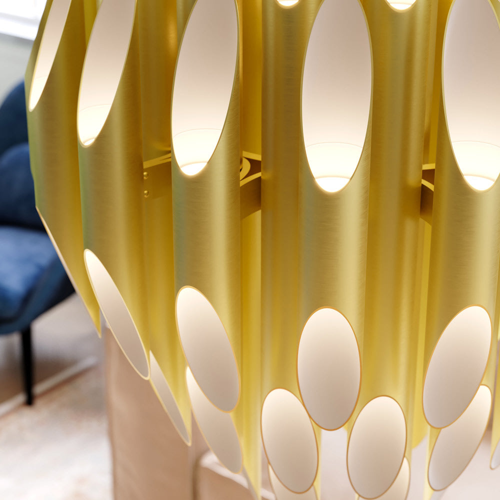 Chimes Tiered LED Pendant Light in Detail.