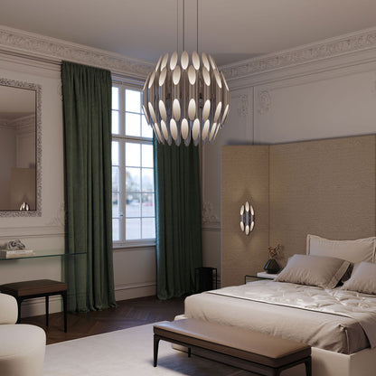 Chimes Tiered LED Pendant Light in bedroom.