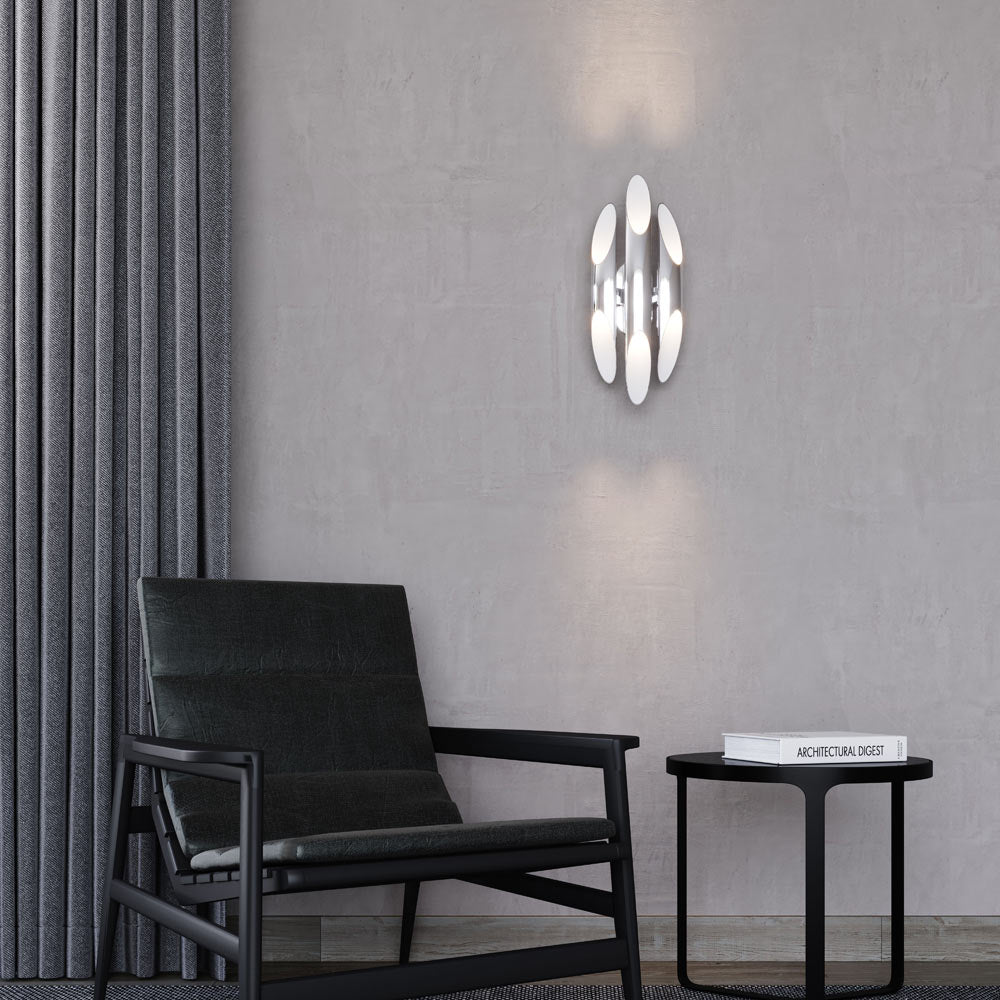 Chimes Triple LED Wall Light in living room.