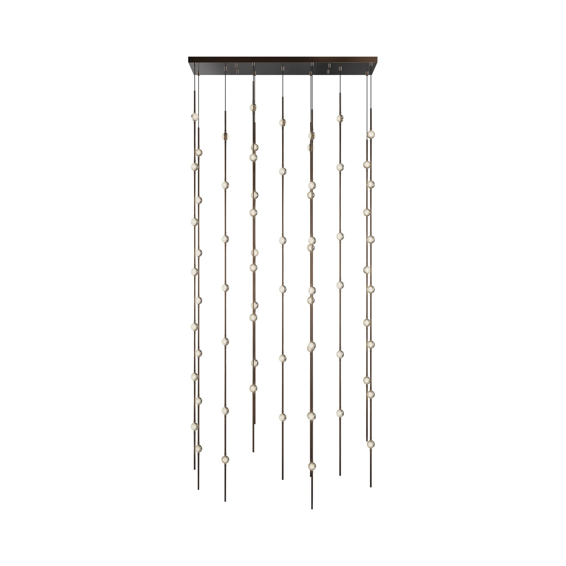 Constellation® Andromeda Rectangle LED Pendant Light in Espresso Black (Clear).