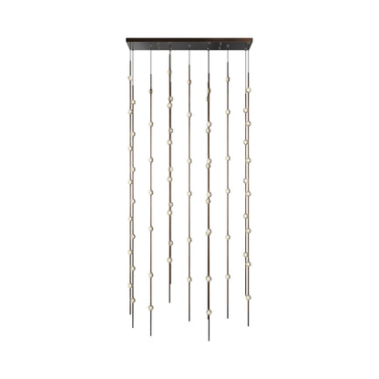 Constellation® Andromeda Rectangle LED Pendant Light in Espresso Black (Clear).