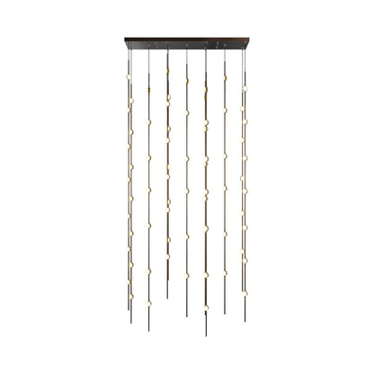 Constellation® Andromeda Rectangle LED Pendant Light in Espresso Black (White).