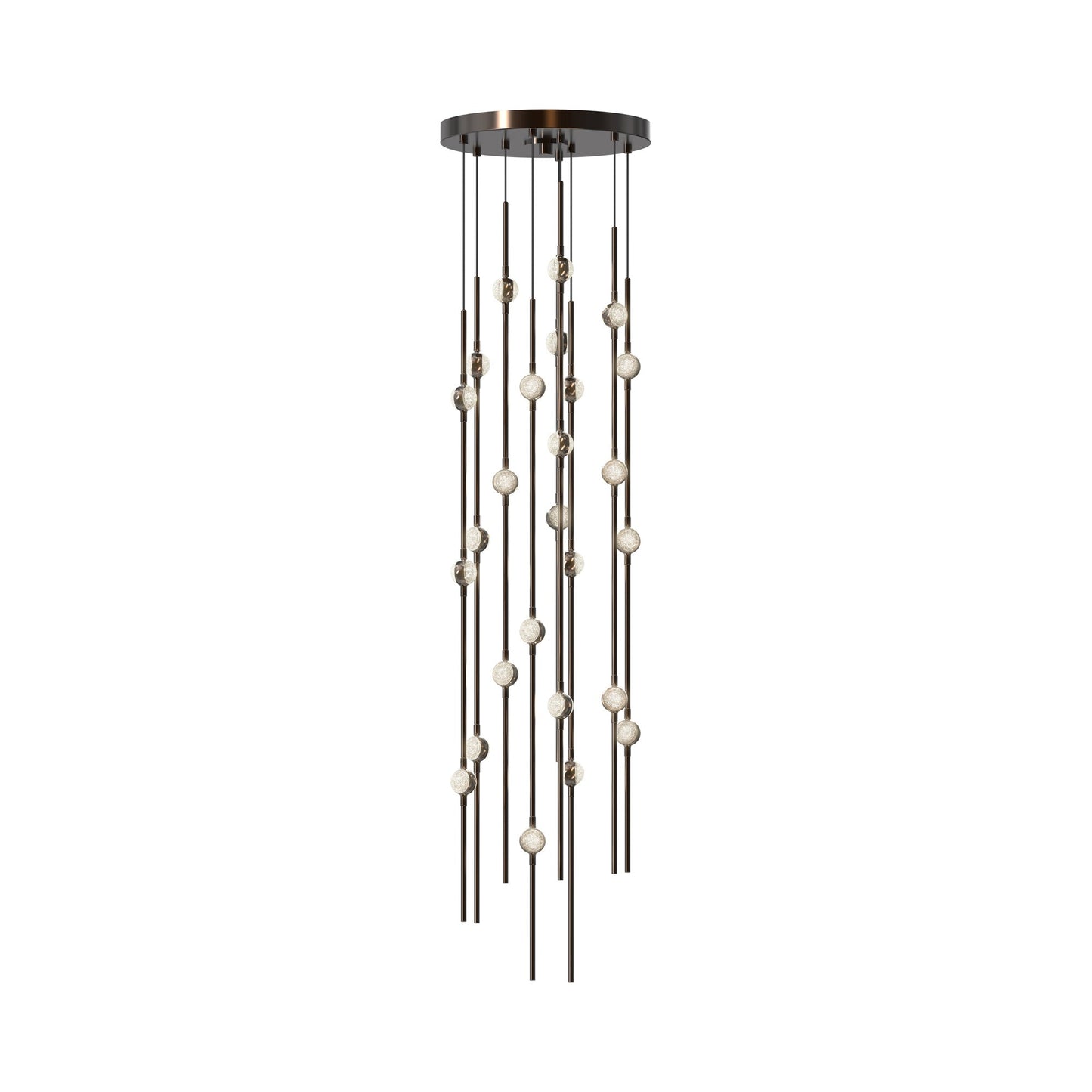 Constellation® Andromeda Round LED Pendant Light in Espresso Black/Clear (26-Light).