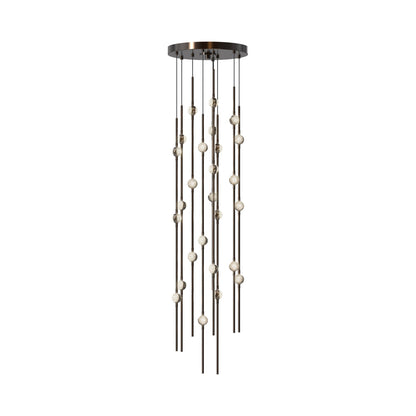 Constellation® Andromeda Round LED Pendant Light in Espresso Black/Clear (26-Light).