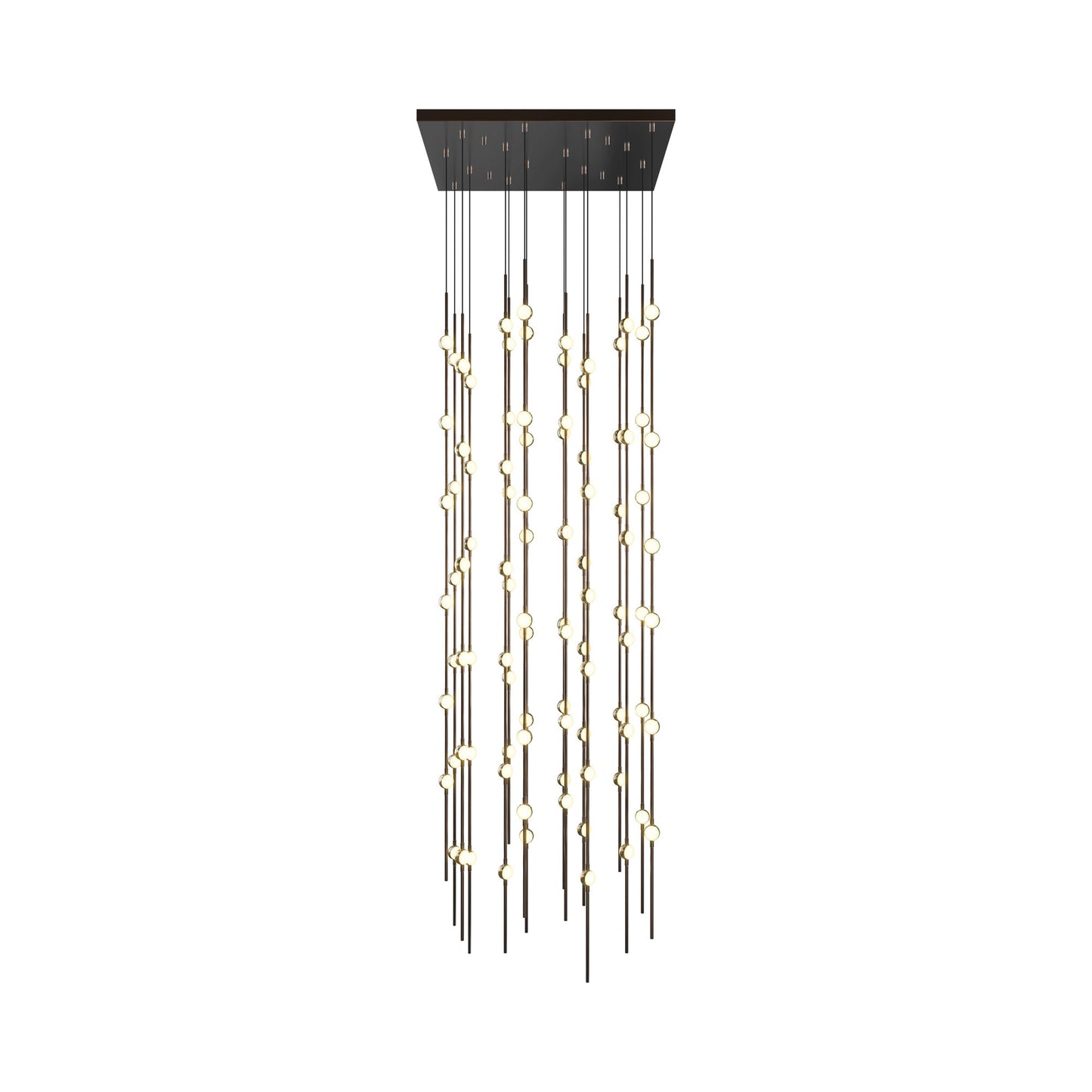 Constellation® Andromeda Square LED Pendant Light in Espresso Black/White.