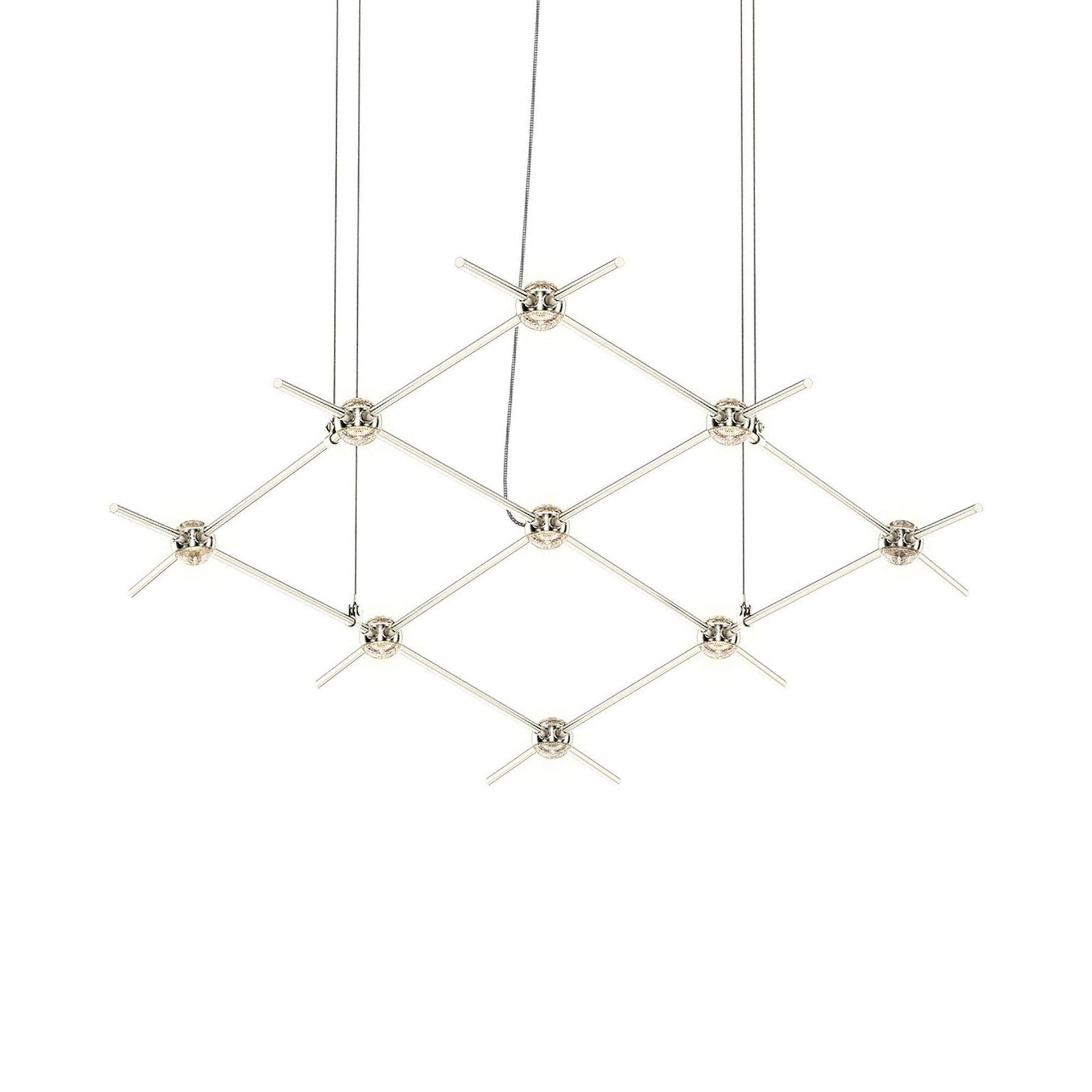 Aquarius Satin Nickel 66.75" LED Tiered Chandelier