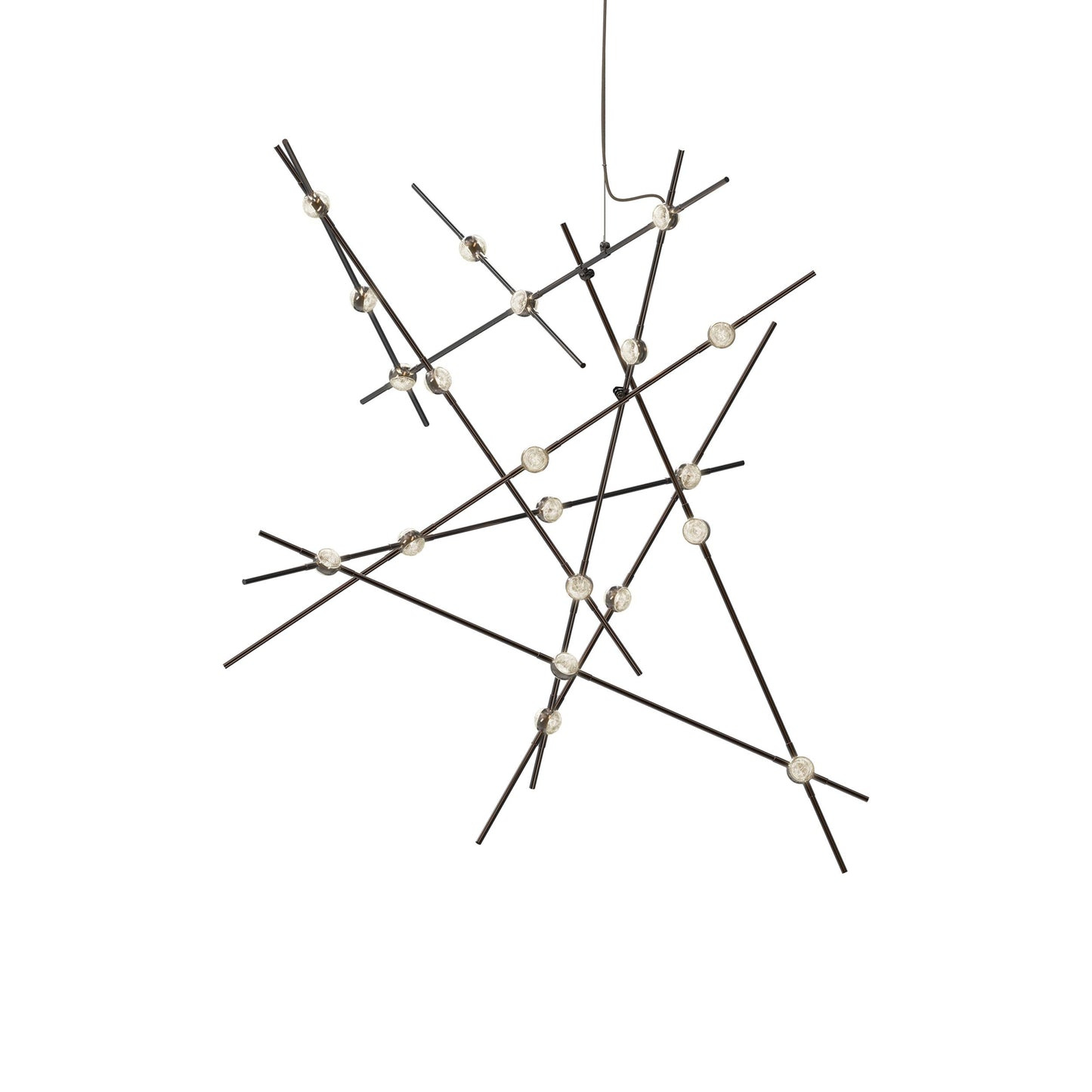 Constellation® Aquila Major LED Pendant Light in Espresso Black/Clear.