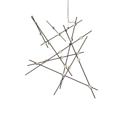 Constellation® Aquila Major LED Pendant Light in Espresso Black/Clear.