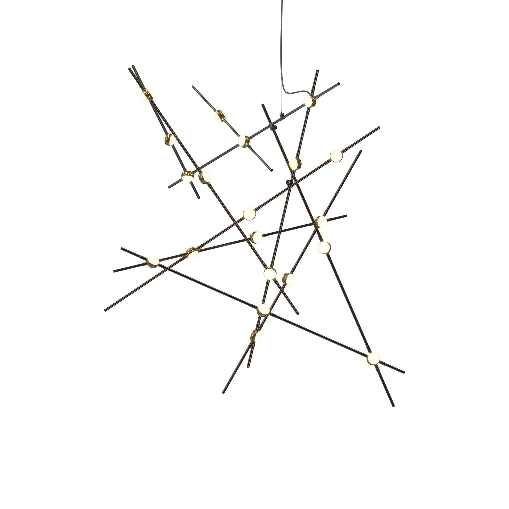 Constellation® Aquila Major LED Pendant Light in Espresso Black/White.