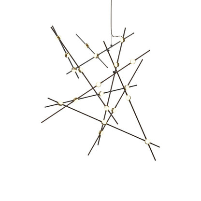 Constellation® Aquila Major LED Pendant Light in Espresso Black/White.