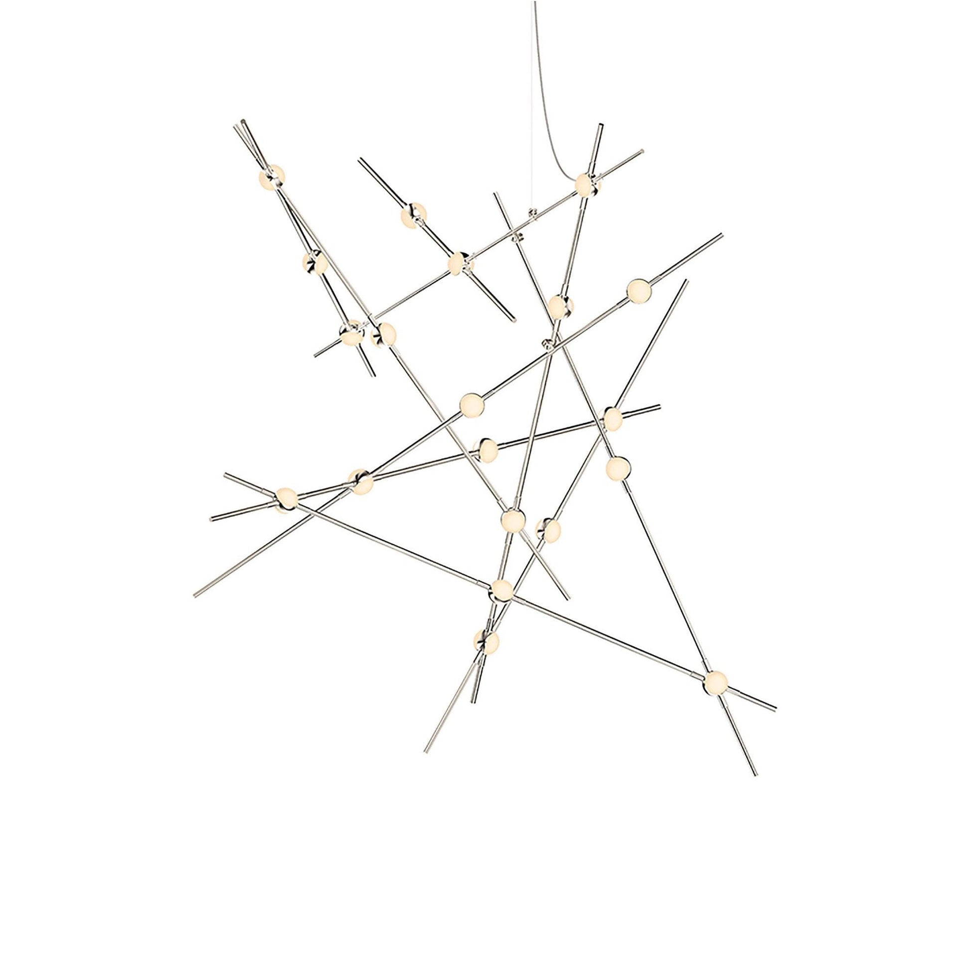 Constellation® Aquila Major LED Pendant Light in Satin Nickel/White.