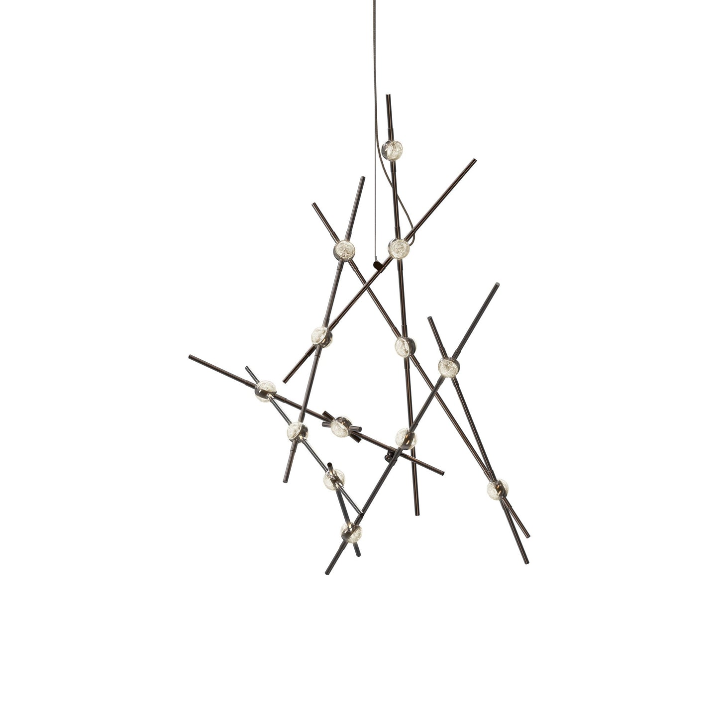 Constellation® Aquila Minor LED Pendant Light in Espresso Black/Clear.