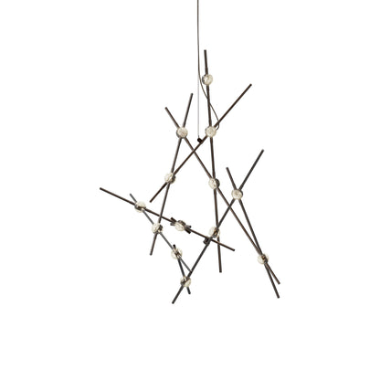 Constellation® Aquila Minor LED Pendant Light in Espresso Black/Clear.