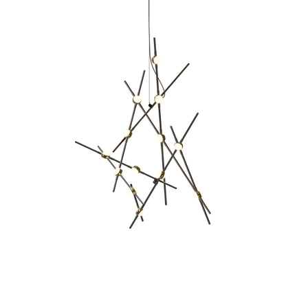 Constellation® Aquila Minor LED Pendant Light in Espresso Black/White.
