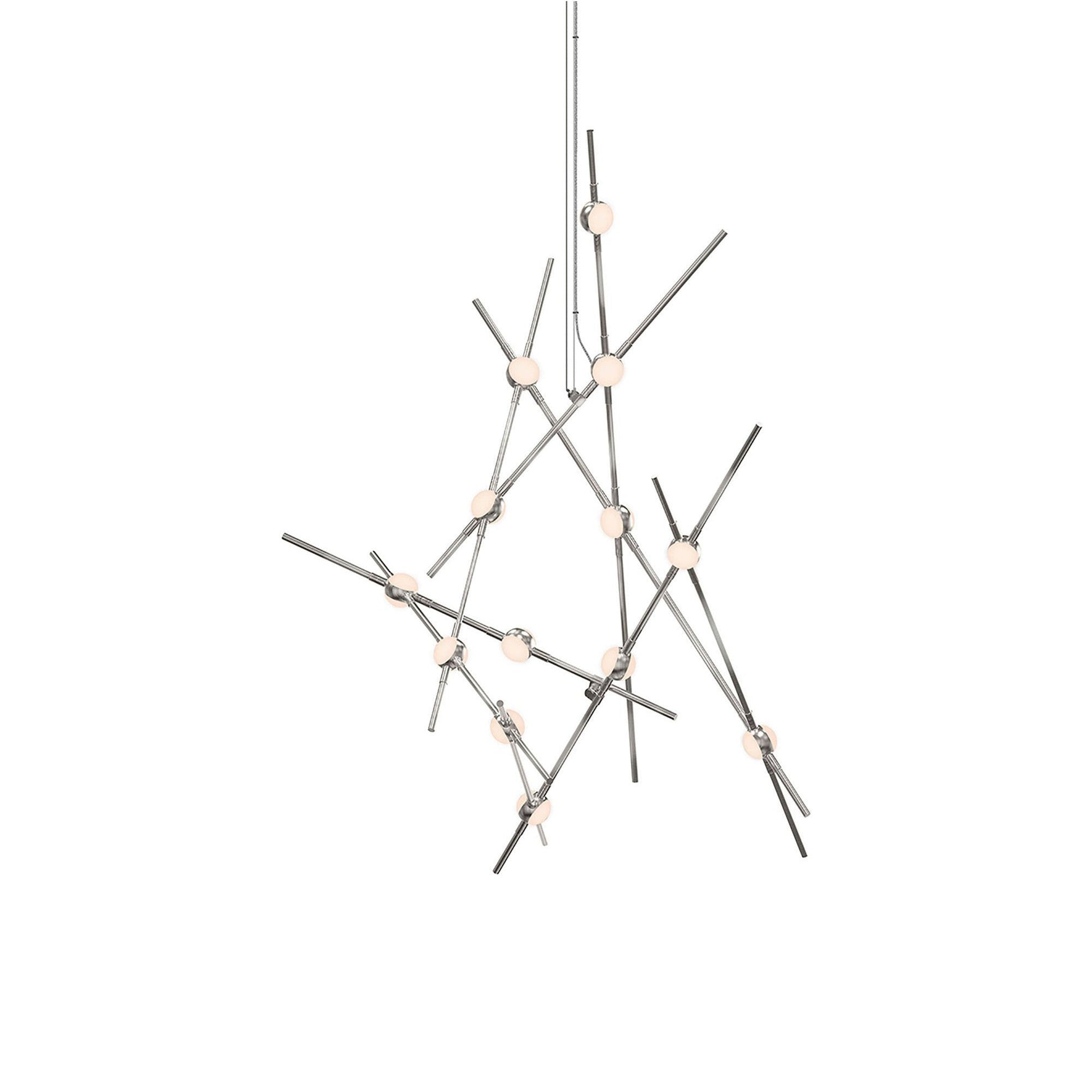 Constellation® Aquila Minor LED Pendant Light in Satin Nickel/White.